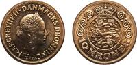 Denmark 10 Kroner Denmark Kingdom 1989 NR;JP;A 10 Kroner - Margrethe II (2nd portrait) Aluminium bronze (92% Copper, 6% Aluminium, 2% Nickel) Roya -