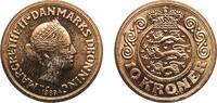 Denmark 10 Kroner Denmark Kingdom 1989 NR;JP;A 10 Kroner - Margrethe II (2nd portrait) Aluminium bronze (92% Copper, 6% Aluminium, 2% Nickel) Roya -