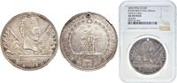 Peru Peru 1838 Proclamation of General Santa Cruz - Cuzco to the undefeated protector of the confederation Silver NGC AU Holed FONROB -