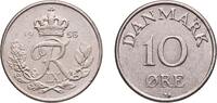 Denmark 10 Øre Denmark Kingdom 1958 C♥S 10 Øre - Frederik IX Copper-nickel (75% copper, 25% nickel) Copenhagen Mint (10869600) 3.08g AU KM 841. -