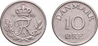 Denmark 10 Øre Denmark Kingdom 1955 N♥S 10 Øre - Frederik IX Copper-nickel (75% copper, 25% nickel) Copenhagen Mint (17623422) 3g XF KM 841.1 D -