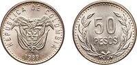 Colombia 50 Pesos Colombia Republic 1989 50 Pesos (non-magnetic) Nickel brass (65% Copper, 20% Zinc, 15% Nickel) Fábrica de Moneda de Ibagué Mint -