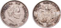 Colombia 10 Centavos Colombia Republic 1942 B 10 Centavos Silver (.900) Bogota Mint 2.51g XF KM 196 Hernández 402-410 Restrepo 377 -
