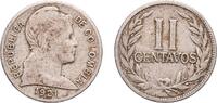 Colombia 2 Centavos Colombia Republic 1921 2 Centavos Copper-nickel (75% Copper, 25% Nickel) Denver Mint (11145000) 2.81g VF KM 198 Schön 13 Hernán -
