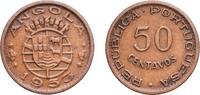 Angola 50 Centavos Angola Portuguese Overseas Province 1953 50 Centavos Bronze (95% Copper, 3% Zinc, 2% Tin) Lisbon Mint (5000000) 3.94g XF KM 75 -