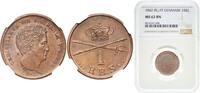 Denmark 1 Rigsbankskilling Denmark Kingdom 1842 ♁ 1 Rigsbankskilling - Christian VIII Copper Altona, Schleswig-Holstein Mint 7.3g NGC MS 62 KM 726 -