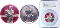 China China People's Republic of China ND Chairman Mao Badge (Long live Chairman Mao) Aluminium NGC MS 66 -