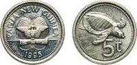 Papua New Guinea 5 Toea Papua New Guinea Constitutional Monarchy 1995 5 Toea - Elizabeth II Copper-nickel (75% Copper, 25% Nickel) Royal Mint 2.84g UNC -