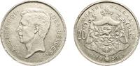 1932 Royal Mint of Belgica. Belgium Kingdom 1932 4 Belga / 20 Francs - Albert I (French text) Nickel Royal Mint of Belgium 20.1g XF Mor 378b