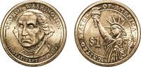United States 1 Dollar United States Federal republic 2007 D 1 Dollar (George Washington) Manganese brass clad copper Denver Mint (163680000) 8g UNC PC -