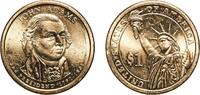 United States 1 Dollar United States Federal republic 2007 D 1 Dollar (John Adams) Manganese brass clad copper Denver Mint (112140000) 8.04g UNC PCGS 1 -