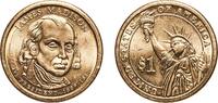 United States 1 Dollar United States Federal republic 2007 D 1 Dollar (James Madison) Manganese brass clad copper Denver Mint (87780000) 8.08g UNC PCGS -