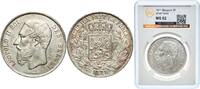 1871 Royal Mint of Belgica. Belgium Kingdom 1871 5 Francs - Léopold II (small head) Silver (.900) (10% copper) Royal Mint of Belgium (4783434) 25...