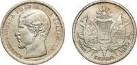 1864 Casa de Moneda de Guatemala Guatemala Republic 1864 1 Peso - Rafael Carrera Silver (.903) (Copper .097) Casa de Moneda de Guatemala Mint 24....