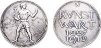 Germany Germany 1912 25th anniversary of the Kunstwart magazine Silver plated bronze 14.13g UNC Heidemann 883 Weber/Dasio 75 Datow 78 -