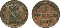 Duchy of Saxe-Meiningen 1 Pfennig 1868 Munich Mint Germany Duchy of Saxe... 7.63 US$  +  17.34 US$ shipping