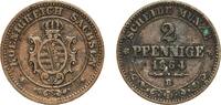 Kingdom of Saxony 2 Pfennigs 1864 B Dresden Mint Germany Kingdom of Saxo... 7.63 US$  +  17.34 US$ shipping