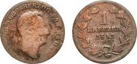 Grand Duchy of Baden &frac12; Kreuzer 1852 Staatliche M&uuml;nze Baden-W&uuml;rt Germany ... 5.09 US$  +  17.34 US$ shipping