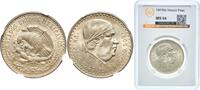 1947 Mo Casa de Moneda de México Mexico Republic 1947 Mo 1 Peso Silver (.500) Casa de Moneda de México Mint (61460000) 14g GBCA MS KM 456