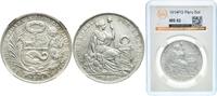 Peru 1 Sol 1914 FG Lima Mint Peru Republic 1914 FG 1 Sol Silver (.900) (... 556.49 元  ＋  108.96 元 运费