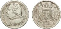France 5 Francs France Kingdom 1814 B 5 Francs - Louis XVIII (dressed bust) Silver (.900) Rouen Mint (634669) 24.4g VF Franc 2014 308/2 KM 702.2 -