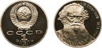 Soviet Union 1 Rouble Russia Soviet Union Russian SFSR 1988 1 Rouble (Leo Tolstoy) Copper-nickel Leningrad Mint (225000) 12.54g PF Y 216 -