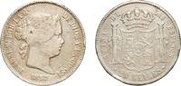 Spain 20 Reales Spain Kingdom 1857 20 Reales - Isabel II Silver (.900) Madrid Mint 25.58g VF KM 609.2 Cal 179 Aureo 614 -