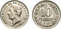 El Salvador 10 Centavos El Salvador Republic 1972 10 Centavos Copper-nickel (75% Copper, 25% Nickel) San Francisco Mint (7000000) 7g AU KM 130 Schön 22 -