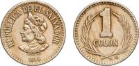 El Salvador 1 Colón El Salvador Republic 1985 Mo 1 Colón Copper-nickel (75% Copper, 25% Nickel) Casa de Moneda de México Mint (20000000) 9.4g XF KM -