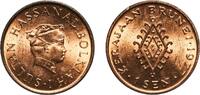 Brunei 1 Sen Brunei Darussalam 1977 1 Sen - Hassanal Bolkiah (1st portrait) Bronze (97% Copper, 0.5% Tin, 2.5% Zinc) Royal Mint (140000) 1.88 -
