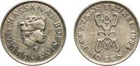 Brunei 10 Sen Brunei Darussalam 1984 10 Sen - Hassanal Bolkiah (1st portrait; w/o numeral 'I' in title) Copper-nickel (75% Copper, 25% Nickel) -