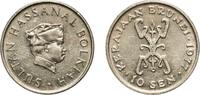 Brunei 10 Sen Brunei Darussalam 1977 10 Sen - Hassanal Bolkiah (1st portrait; w/o numeral 'I' in title) Copper-nickel (75% Copper, 25% Nickel) -