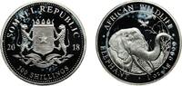 Somalia 100 Shillings Somalia Republic 2018 100 Shillings (Elephant) Silver (.9999) Munich Mint 31.16g PF KM 284 KM 286 -
