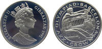 Gibraltar 1 Crown Gibraltar British colony Elizabeth II 1991 PM 1 Crown Barcelona Summer Olympic Games 1992, Long-jump -