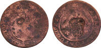 Angola 10 Reis Angola Portuguese colony ND 10 Reis countermark 7.7g -