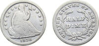 United States ½ Dime United States Federal republic 1837 small date ½ Dime Seated Liberty Half Dime (without stars) Silver (.900) (.100 copper) Phi -