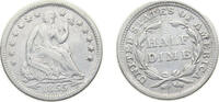 United States ½ Dime United States Federal republic 1855 ½ Dime Seated Liberty Half Dime (arrows at date) Silver (.900) (.100 copper) Philadelphia -