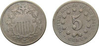United States 5 Cents United States Federal republic 1867 5 Cents Shield Nickel (without rays) Copper-nickel (.750 Cu, .250 Ni) Philadelphia mint (2 -