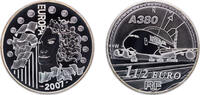 France 1½ Euro France Fifth Republic 2007 1½ Euro (Europa 2007 A380) Silver (.900) (5000) 22.2g PF KM1479 -