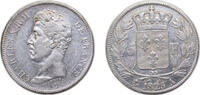 France 5 Francs France Kingdom 1825 A 5 Francs - Charles X (1st type), Variety missing line in A Very Rare Silver (.900) Paris Mint (2490303) -