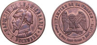 France NULL France Second Empire 1870 Satirical Token - Napoleon III (Defeat of Sedan; Module 10 Centimes) Copper 12.7g AU -