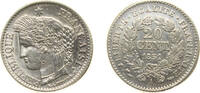 France 20 Centimes France Second Republic 1851 A 20 Centimes Silver (.900) Paris Mint (3287213) 1g AU F 146 Gad 303 KM 758 -
