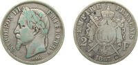 France 2 Francs France Second Empire 1867 A 2 Francs - Napoleon III Silver (.835) Paris Mint (3312543) 10g VF F 263 Gad 527 KM 807.1 -