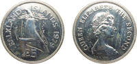Falkland Islands 5 Pounds Falkland Islands British colony 1979 5 Pounds - Elizabeth II (Conservation; Silver Issue) Silver (.925) (3998) 28.28g BU KM 11 -