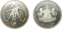 Lesotho 10 Maloti Lesotho Kingdom 1982 10 Maloti - Moshoeshoe II (World Cup) Silver (.925) (3000) 23.28g PF KM 34 Schön 41 -