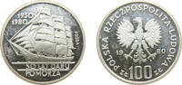 Poland 100 Złotych Poland People's Republic 1980 MW 100 Złotych (Dar Pomorza; Trial Strike) Silver (.625) Warsaw Mint (4000) 16.5g PF KM Pr392 Par -