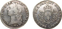 France 120 Sols France Kingdom 1765 L 1 Écu - Louis XV Silver (.917) Bayonne Mint 28.9g VF Dy royales 1680 GadR 322 Dav ECT 1331 KM 512 Ciani 21 -