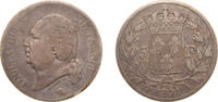 France 5 Francs France Kingdom 1821 A 5 Francs - Louis XVIII (bare head) Silver (.900) Paris Mint (9523639) 24.7g VF F 309 Gad 614 KM 711.1 -