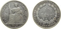 1928 A Paris Mint French Indochina French colony 1928 A 10 Centimes Silver (.680) Paris Mint (1593000) 2.7g VF KM 16.1