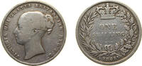 Great Britain 1 Shilling Great Britain United Kingdom 1845 1 Shilling - Victoria (1st portrait; 'Young Head') Silver (.925) (4082700) 5.66g VF KM 734 Sp -